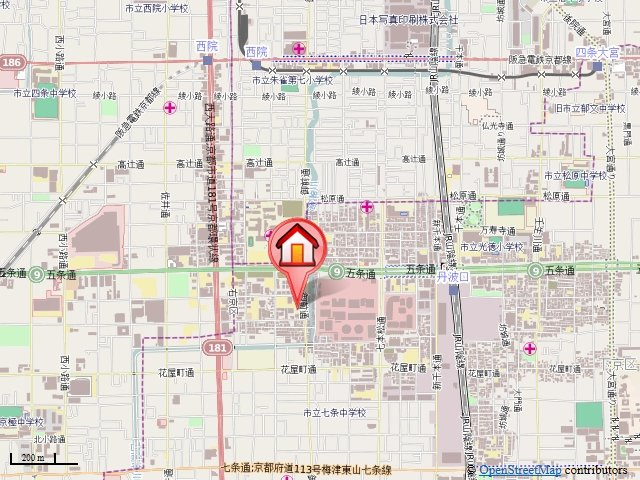 モノコモドウエストの地図