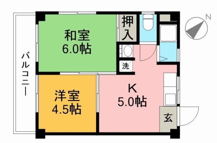 リバープール新田の間取り