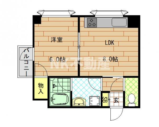 【間取り】 | ツカサロイヤルハイツ瓢箪山（瓢箪山賃貸） | 間取りです