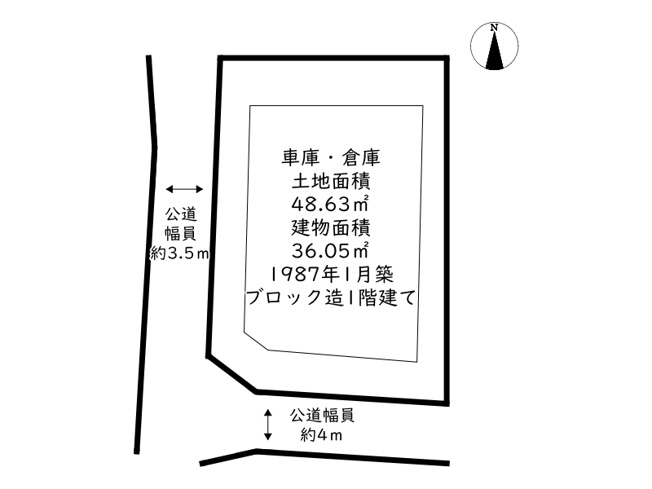 【区画図】 | 姫路市香寺町溝口／車庫・倉庫