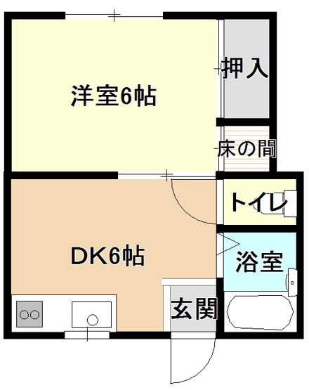 【間取り】 | コーポ唐戸