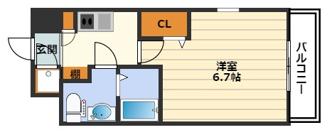 レジュールアッシュ梅田NEXの間取り