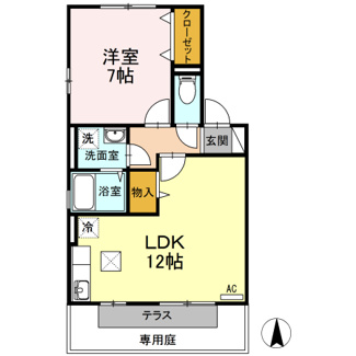 【間取り】 | ソレーユ高岡 C棟