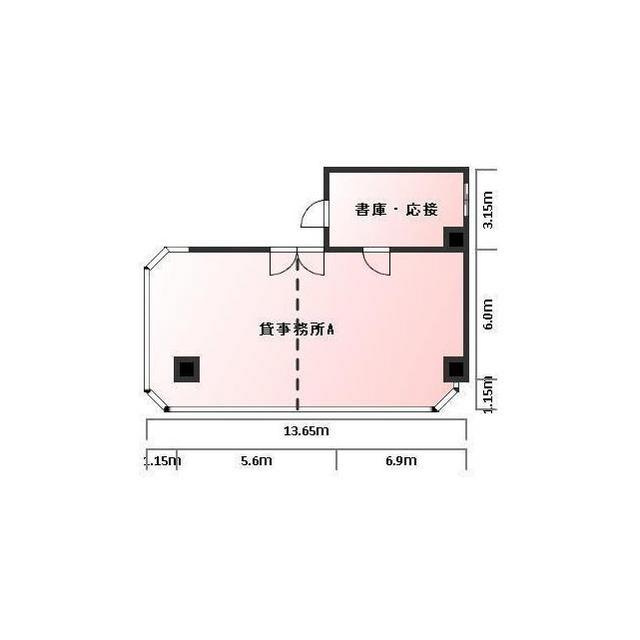 岐阜市宇佐南４丁目の事務所の間取り