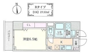 CAVE YUSHIMAの間取り|1K