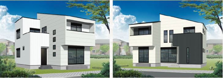 小田原市久野　新築戸建6号棟の外観パース