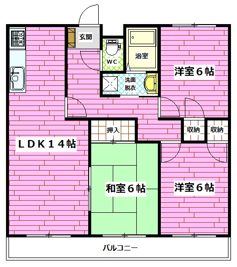 第２山幸マンションの間取り