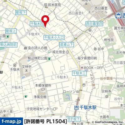 【地図】 | ベルジェンド文京千駄木ノーブル