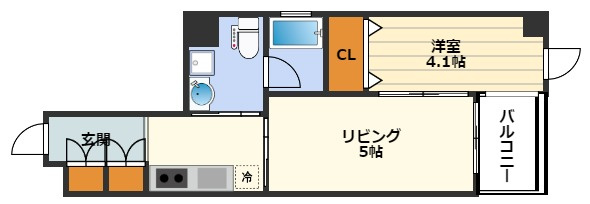 アミティエ扇町公園の間取り