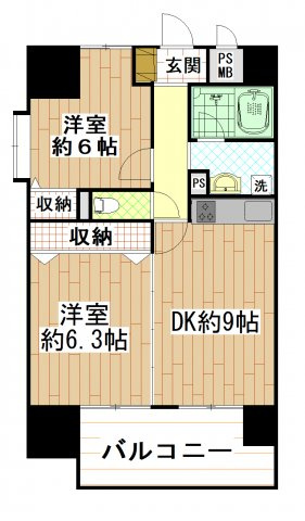 ラ・フォーレ久宝園の間取り|反転