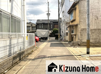 【前面道路含む現地写真】 | 山科区東野中井ノ上町　新築戸建 | 大通りまで徒歩2分の閑静な住宅街です（＾◇＾）4LDKの新築戸建てが、令和4年9月に誕生します！まずはお問い合わせお待ちしております！！お気軽にどうぞ♪