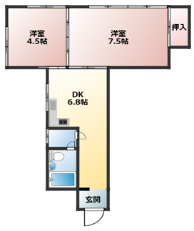 【間取り】 | コーポ南