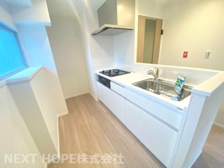 【キッチン】 | 園田第2シェトア | 新品のシステムキッチンです♪対面式でお料理しながらリビングを見渡せます！