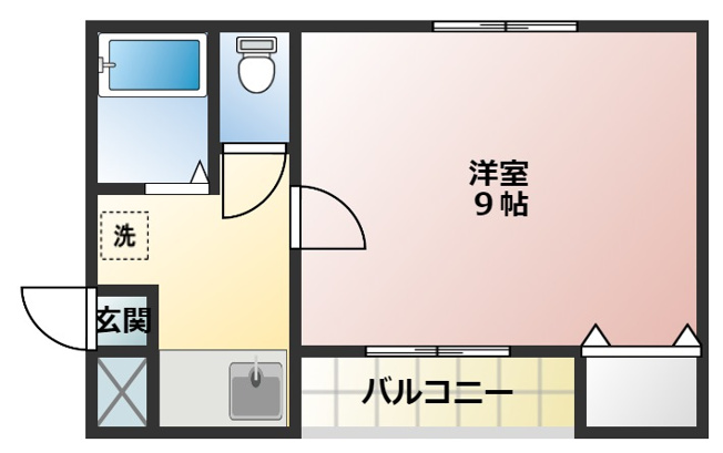 【間取り】 | サニーコートOKADA | 反転可能性あり