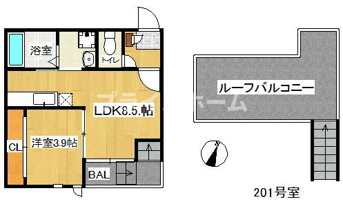 【間取り】 | Grandtic tranquil 警固 | 物件画像