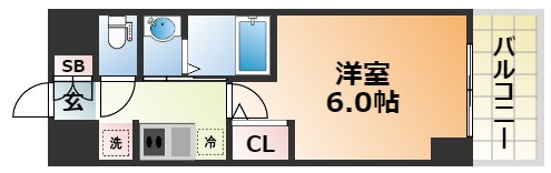 エステムコート神戸湊町の間取り