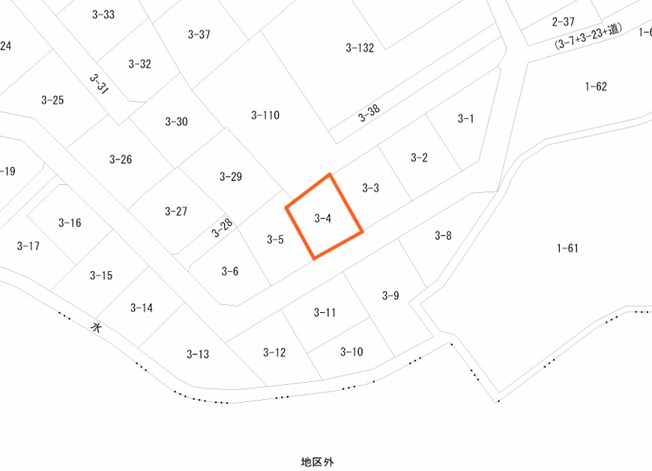 【土地図】 | つくば市高見原　土地　建築条件無