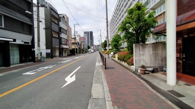 関目グリーンハイツC棟の周辺|周辺道路です。
