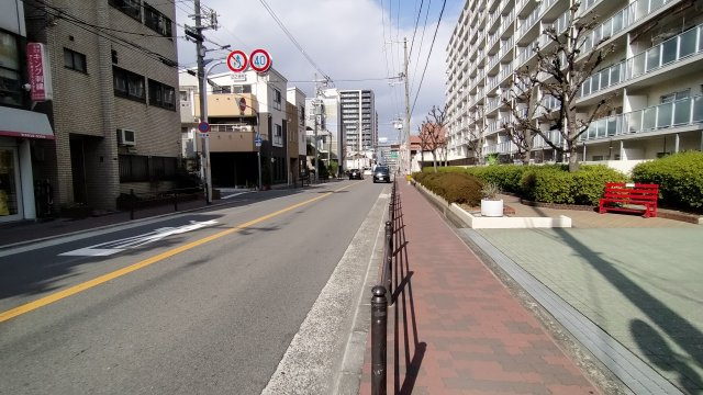 関目グリーンハイツC棟の周辺|周辺道路です。