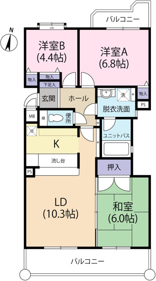 【間取り】 | グランドパレス室見南