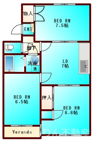 【間取り】 | ギャラック国府Ⅱ