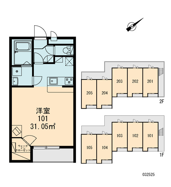 レオパレスコテナン阿見Cの区画図|画像3
