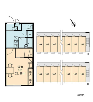 【区画図】 | レオパレスコテナン阿見A | 画像3