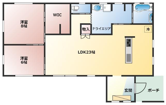 都城市高城町石山の中古一戸建の間取り