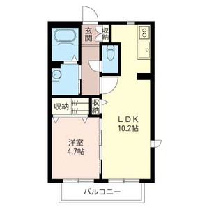 【間取り】 | メゾン シェレスト【SHM】 | 1LDKタイプはキッチンと寝室を分けたい方におすすめです☆カップルさんや新婚さんにも大人気！