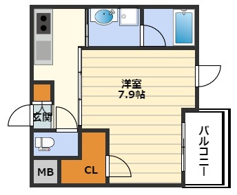 ヴィルヌーブ中之島の間取り