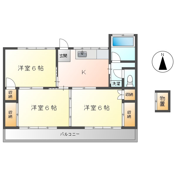 富塚アパートの間取り