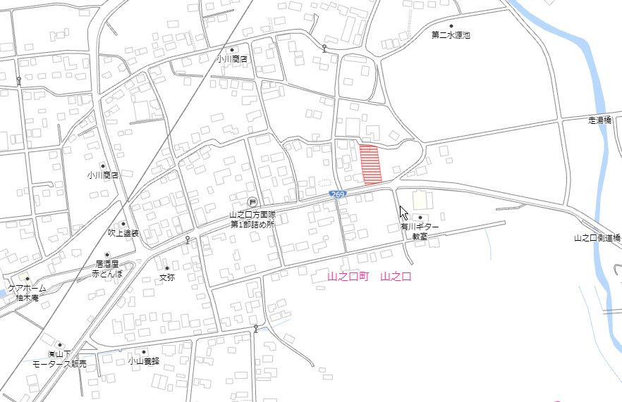 都城市山之口町山之口の売地の土地図