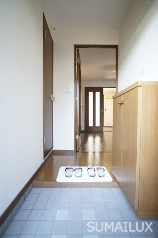 熊本市南区日吉２丁目のアパートの玄関