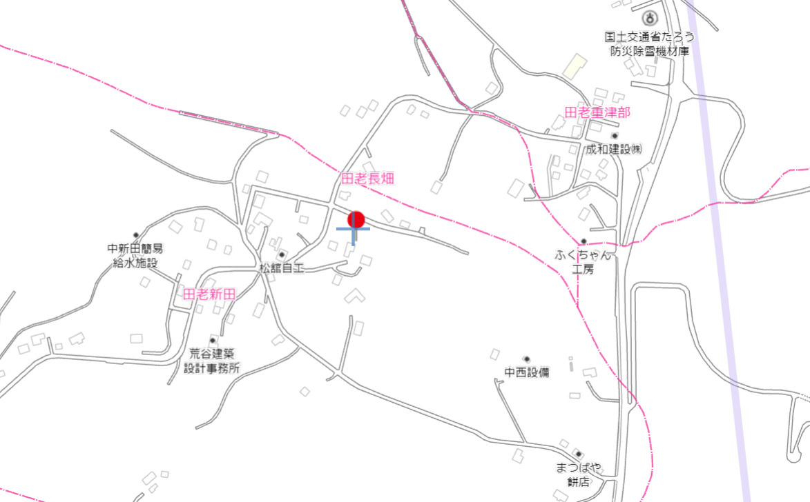 売地　宮古市田老新田の土地図