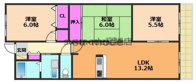 【間取り】 | グリーンヒルズ高槻