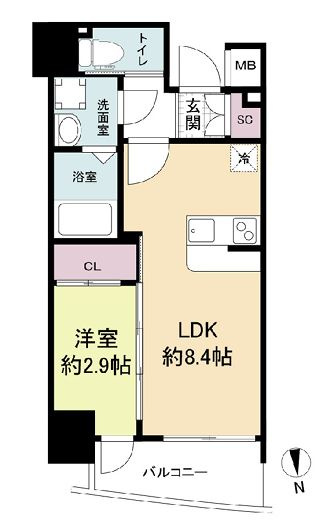 セレニテ天満橋アリアの間取り