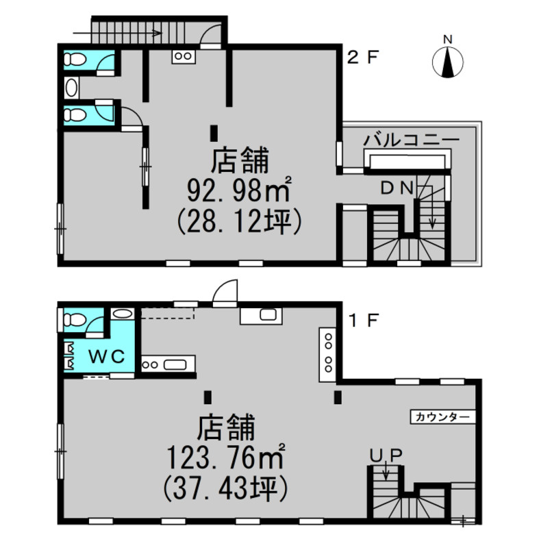 半田市青山貸店舗の間取り