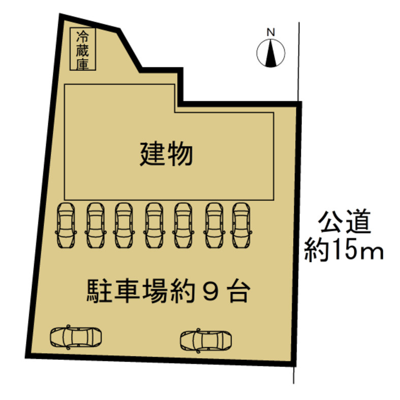 半田市青山貸店舗の区画図