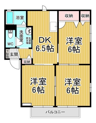 【間取り】 | ラフォーレ・ファインD | カップルさんにオススメのお部屋です♪