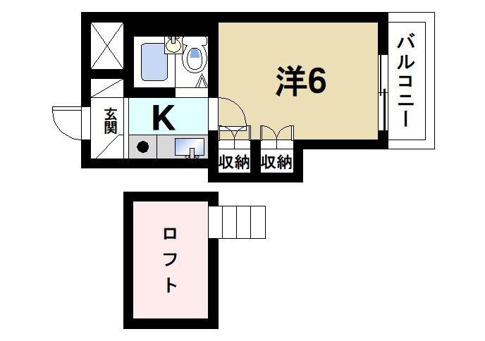 レオパレス法蓮町の間取り