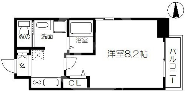 ビガーポリス397MCOURT天神橋の間取り|ビガーポリス397M:COURT天神橋　間取り（反転タイプ）