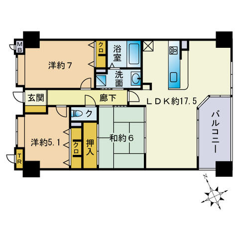 【間取り】 | コアマンションネクステージ箱崎宮前 | 間取