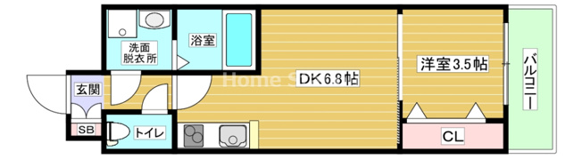 【間取り】 | メルベージュ姫島