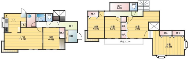 【間取り】 | 川戸町貸家