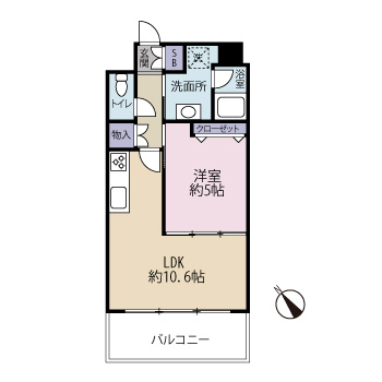 単身からカップルの方まで人気のある1LDK