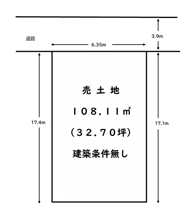清水町1丁目売土地の土地図