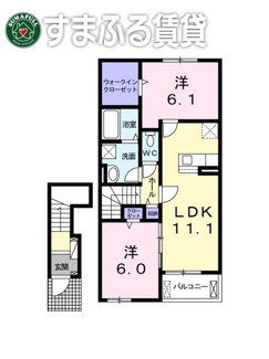 【間取り】 | アルメールA　愛知県西尾市一色町一色未荒子7番地1
