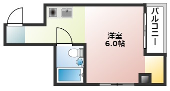 広島市中区白島中町の賃貸マンションの間取り
