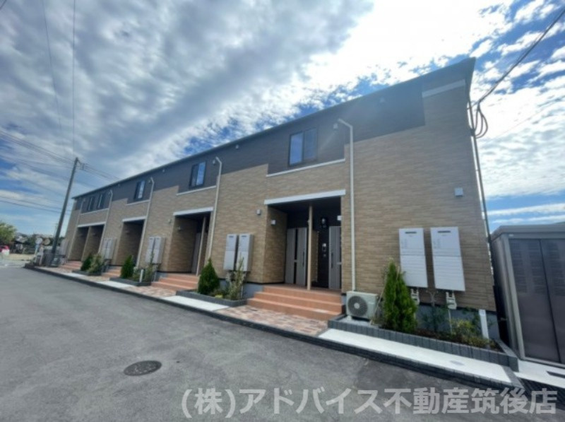 八女市龍ケ原のアパートの外観
