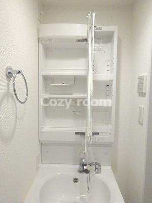 【独立洗面台】 | スペーシア江坂広芝町 | 沢山収納出来そうな独立洗面台収納スペース